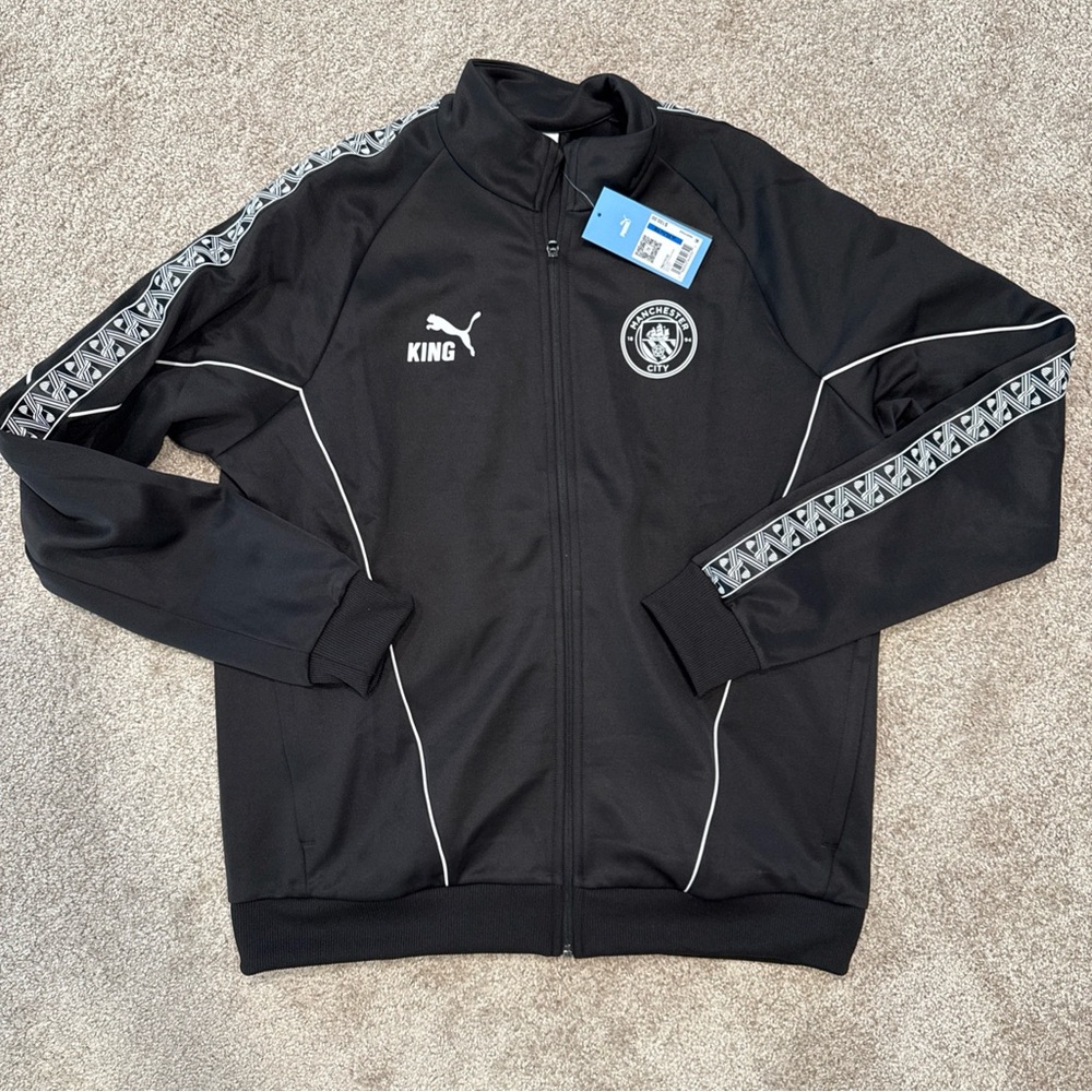 Men’s Size XL PUMA King Manchester City Full Zip Track Jacket Black